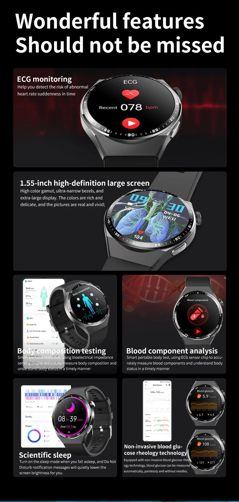F800 Steel Strap Smart Watch - detail 03