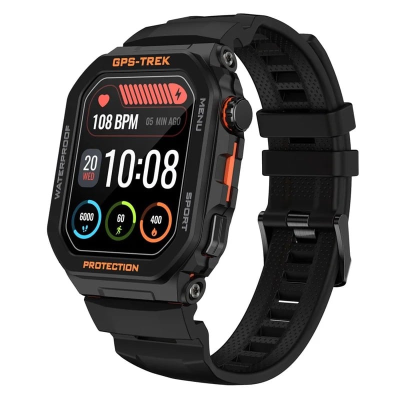 FT61 GPS Smart Watch with 1.75-Inch IPS Display, Dual-Satellite GPS, Bluetooth Calling, 100+ Sports Modes, 380mAh Battery and IP68 Protection - gallery-01 FT61 GPS Smart Watch - gallery 01