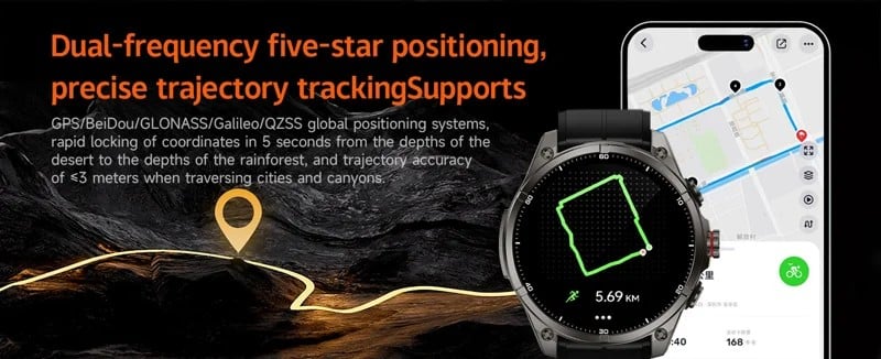 FT66 GPS Smart Watch - Satellite route tracking