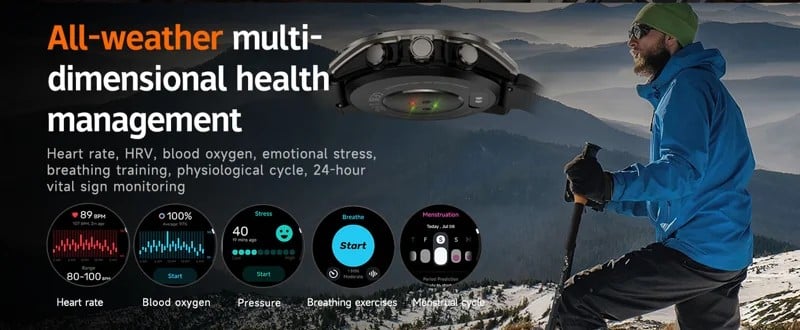 FT66 GPS Smart Watch - Wellness features