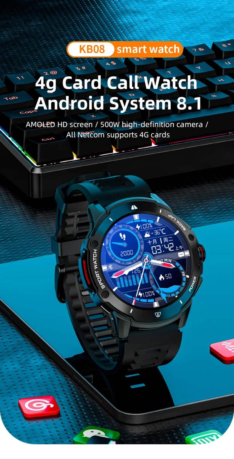 G15 PRO 4G Android Smart Watch - detail 01
