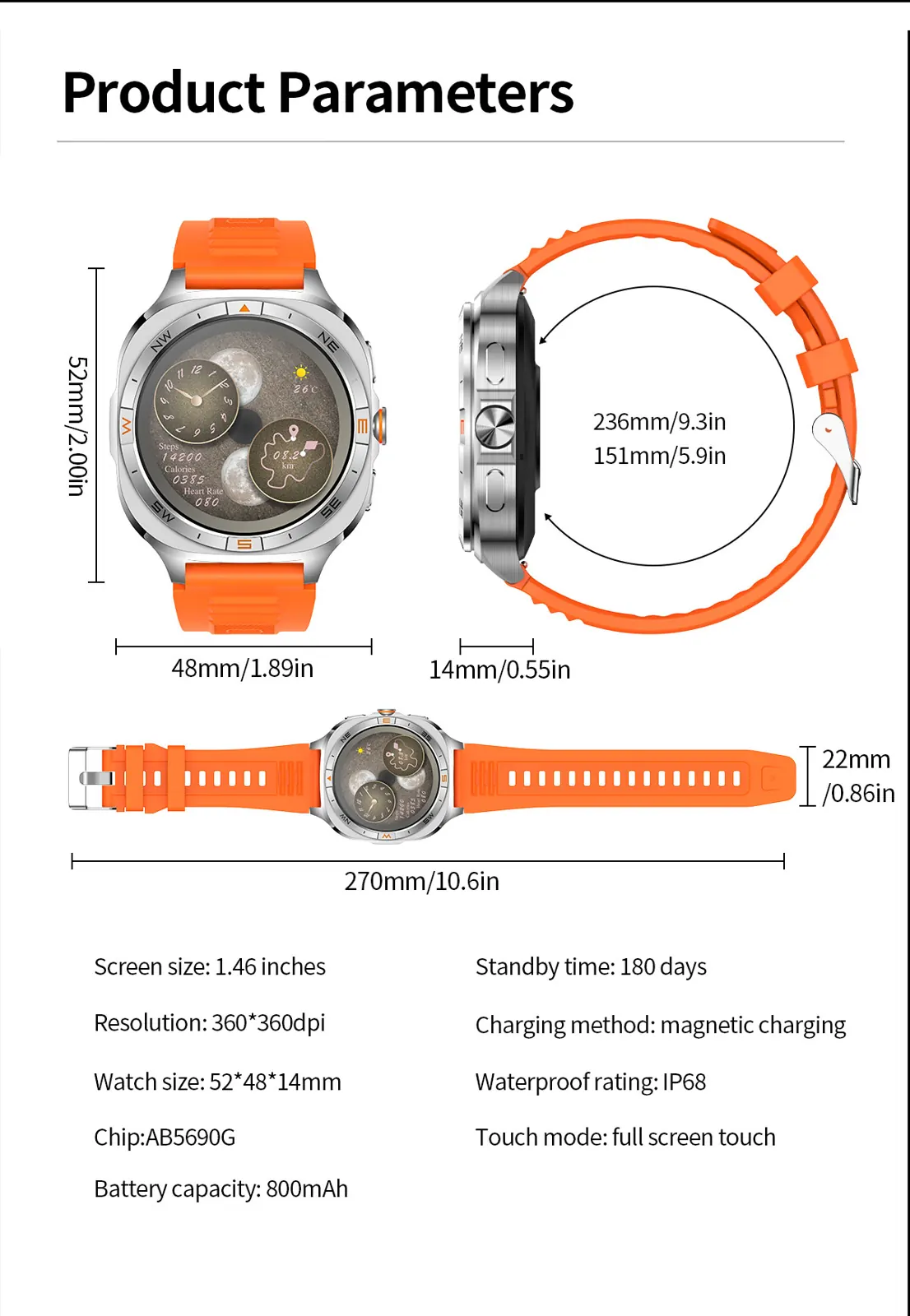 G400 GPS smart watch detail image 27