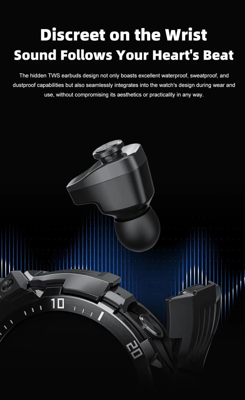 GT100PRO 2-in-1 TWS Earbud Activity Smart Watch - detail 13
