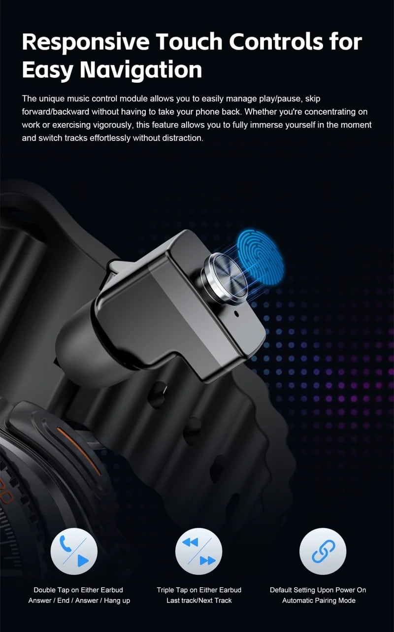 GT99 2-in-1 Smart Watch with TWS Earbuds - detail 11