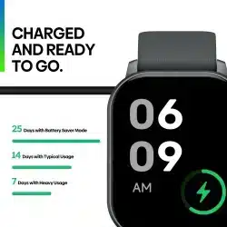 GTS 3 GPS 2.01-Inch HD Smart Watch with 3ATM, Bluetooth Calling, HRV and 25-Day Battery Saver - Image 3