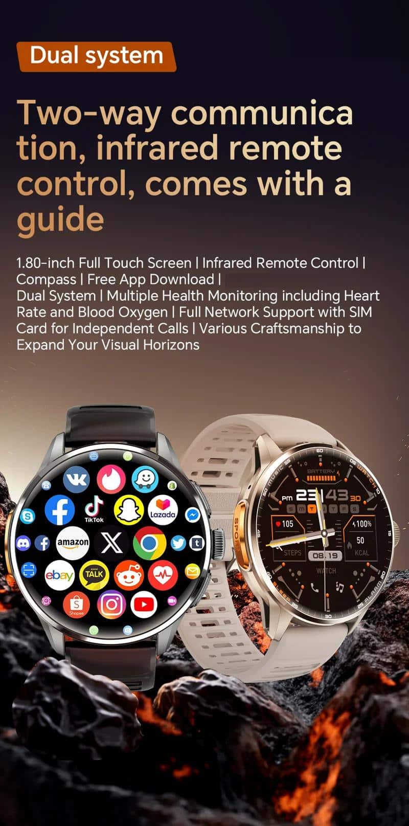H100 4G Android Smart Watch - detail 01