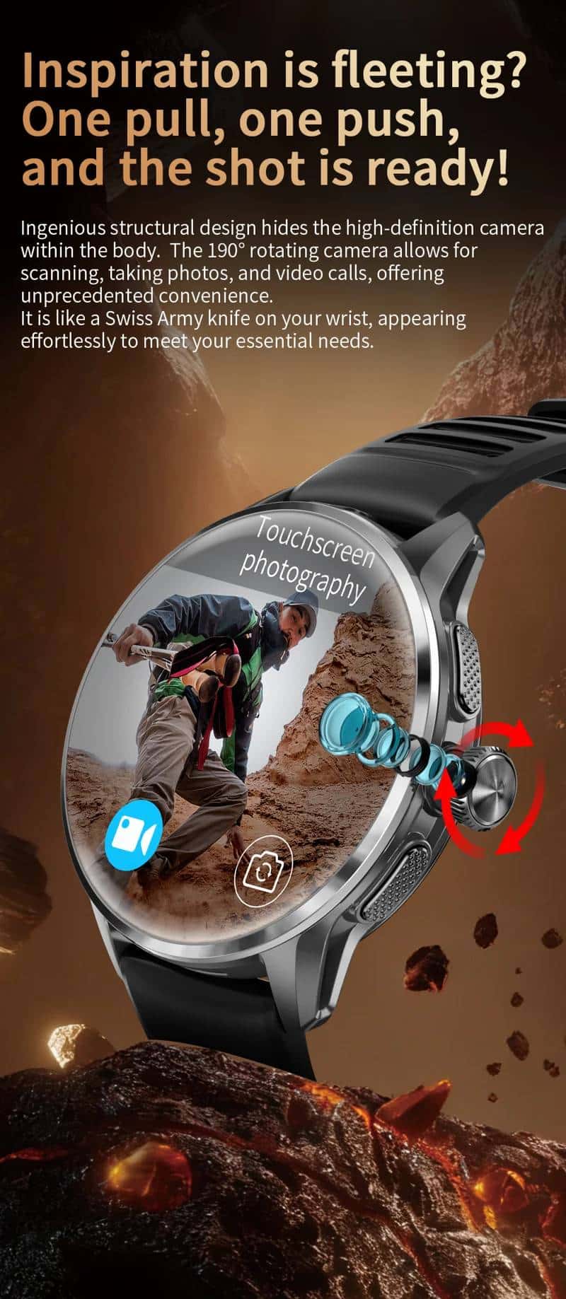 H100 4G Android Smart Watch - detail 05