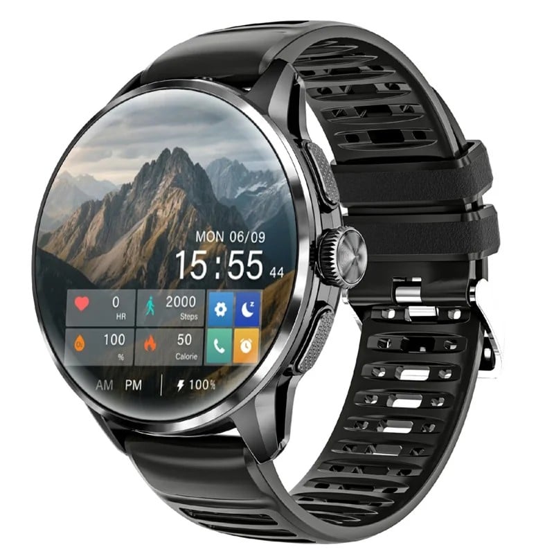 H100 4G Android Smart Watch with 1.8-Inch AMOLED Touchscreen, 3GB + 32GB Storage, Nano-SIM Calling, GPS Positioning, NFC Access Control, 190° Rotating Camera, Wi-Fi and 950mAh Battery - gallery-01 H100 4G Android Smart Watch - gallery 01