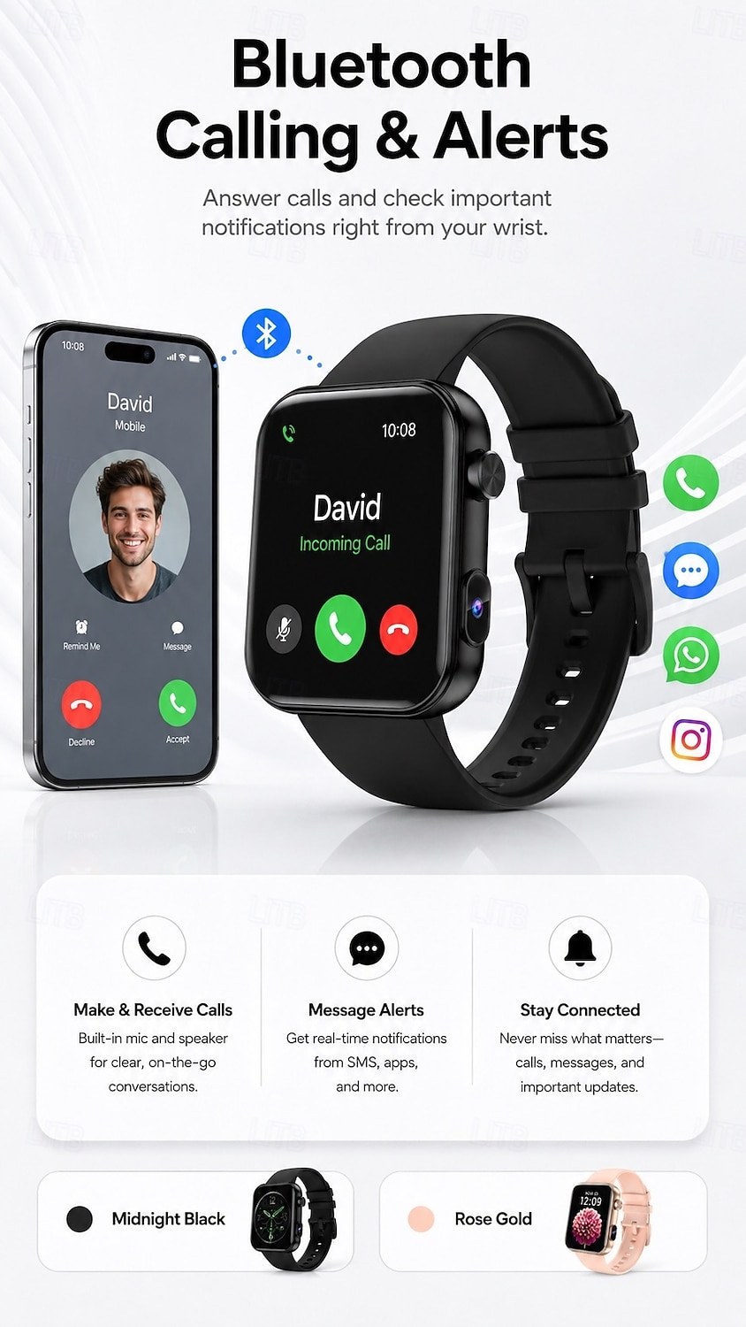 P51 HD Camera Bluetooth Calling Smart Watch - detail 01
