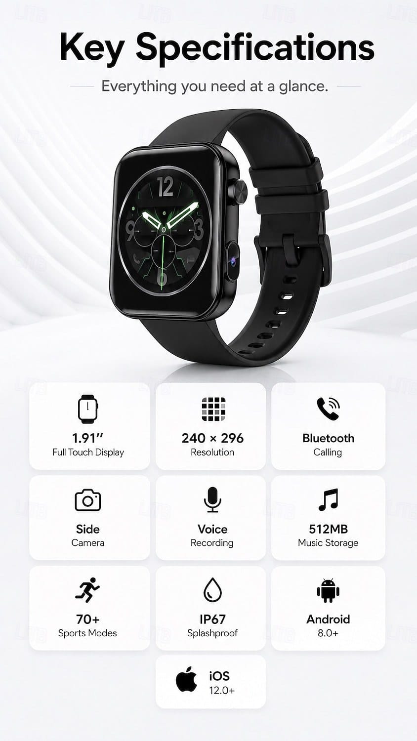 P51 HD Camera Bluetooth Calling Smart Watch - detail 07