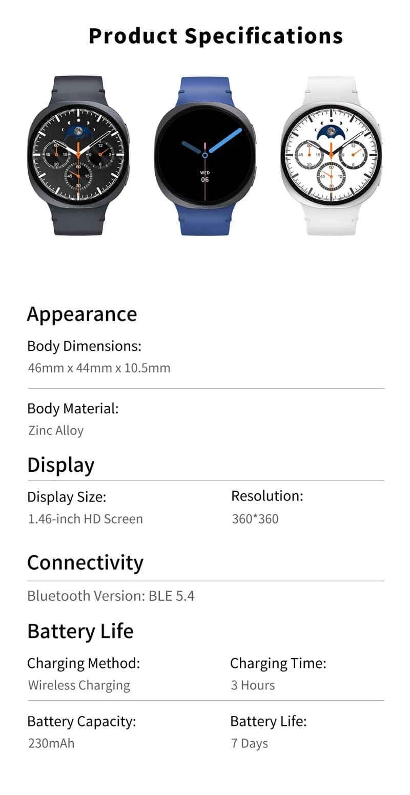 HD8 Round Calling Smart Watch - detail 19