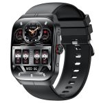 HK80 Smart Watch with 1.95-Inch Curved AMOLED Display, Bluetooth Calling, 300mAh Battery, Silicone Strap and 100+ Sports Modes