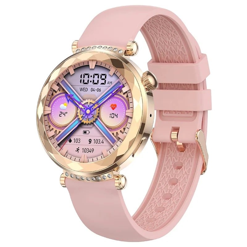 HK88 1.19-Inch AMOLED Smart Watch for Women with Bluetooth 5.3 Calling, NFC, 180mAh Battery, IP68 and 100+ Sports Modes - gallery-01 HK88 AMOLED Smart Watch for Women - gallery 01