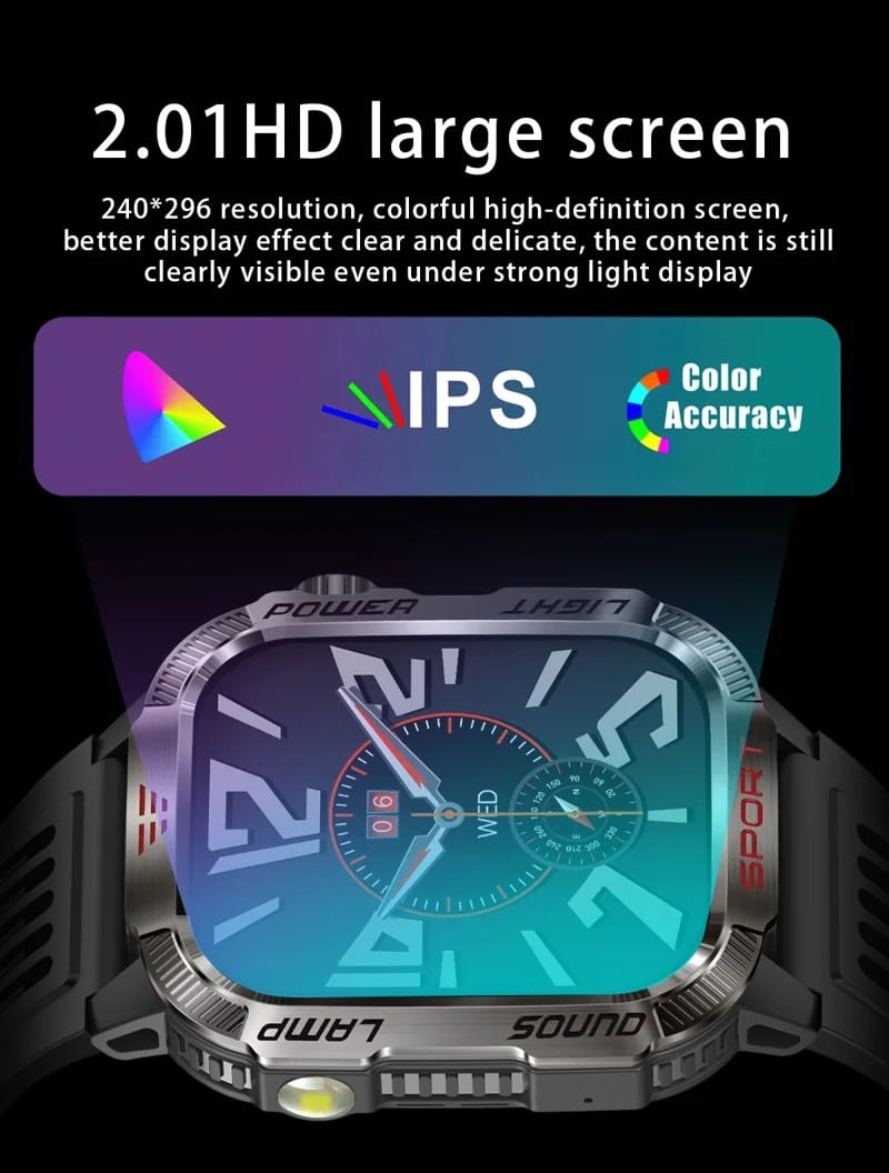 HT29 Outdoor Utility Calling Smart Watch - detail 03