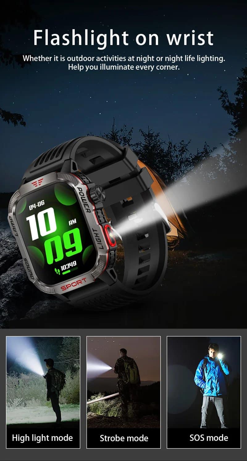 HT29 Outdoor Utility Calling Smart Watch - detail 09