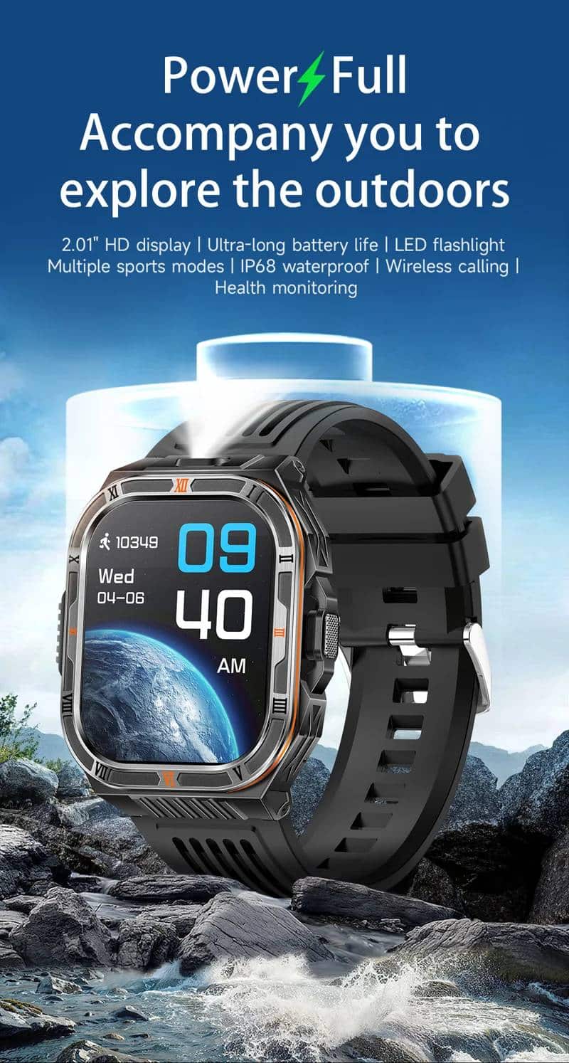 HT38 Outdoor Calling Smart Watch - detail 01