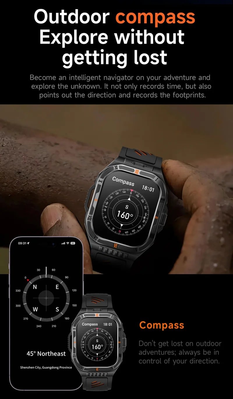 HT38 Outdoor Calling Smart Watch - detail 06
