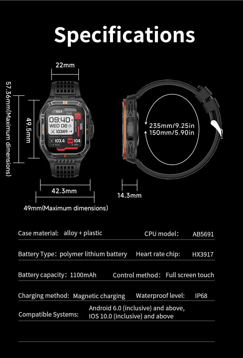 HT38 Outdoor Calling Smart Watch - detail 18