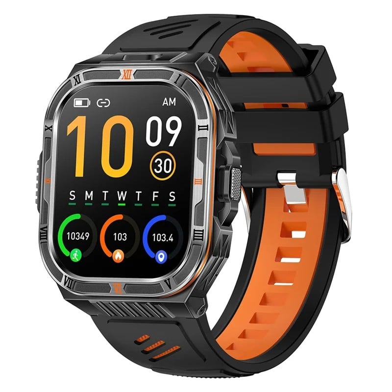 HT38 2.01-Inch Outdoor Smart Watch with 1100mAh Battery, Bluetooth Calling, Compass, LED Flashlight, 100+ Sports Modes and IP68 Source Rating - gallery-01 HT38 Outdoor Calling Smart Watch - gallery 01