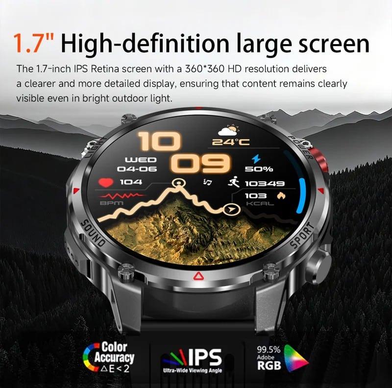 HT45 Outdoor Bluetooth Calling Smart Watch - detail 02