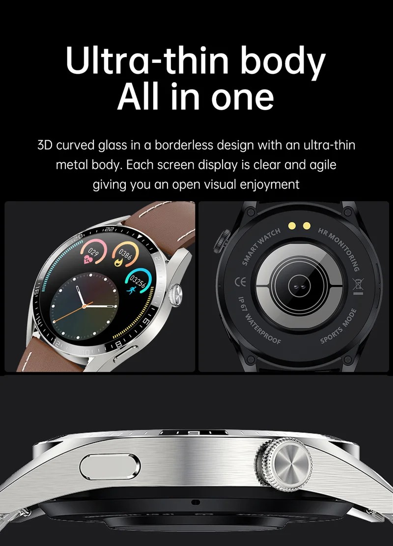 i39 Leather Strap Smart Watch - detail 02
