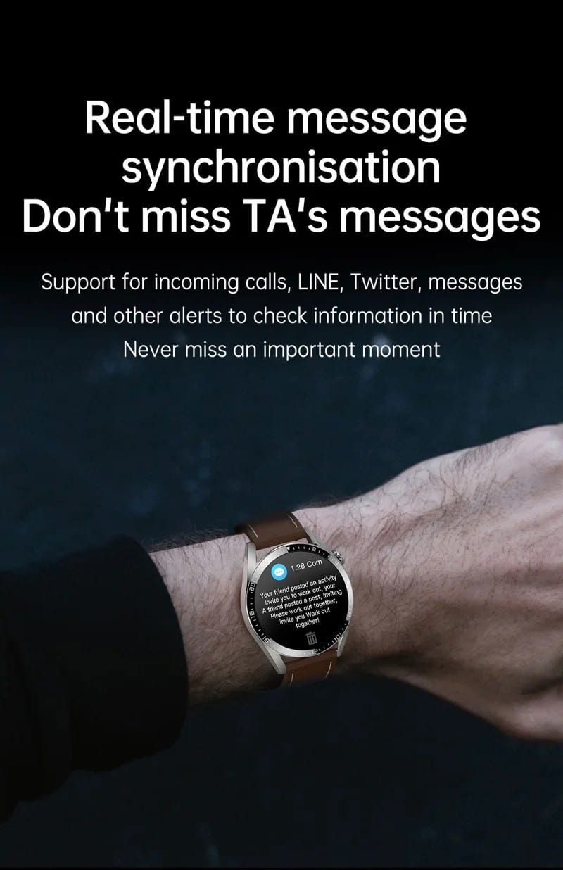 i39 Leather Strap Smart Watch - detail 05