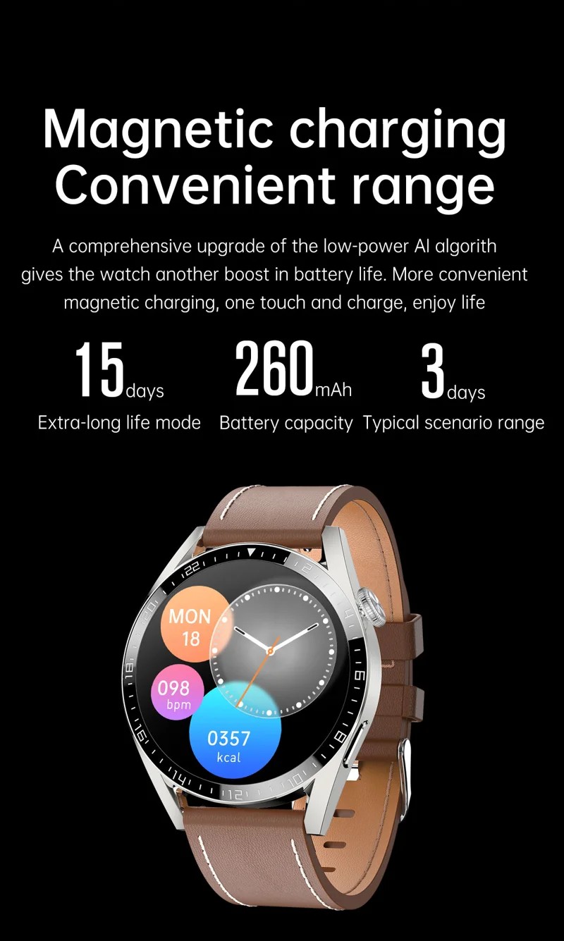 i39 Leather Strap Smart Watch - detail 15