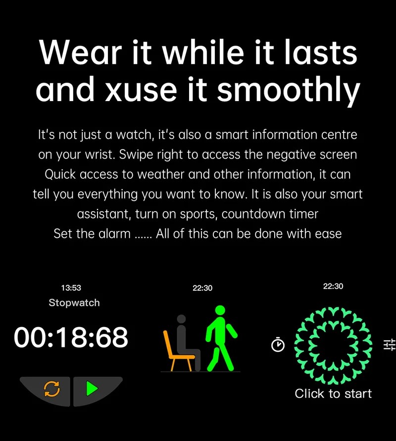 i39 Leather Strap Smart Watch - detail 18