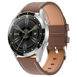 i39 Leather Strap Smart Watch - variant brown