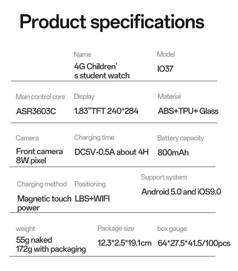IO37 4G Kids Wi-Fi and LBS Video Call Smart Watch - detail 11
