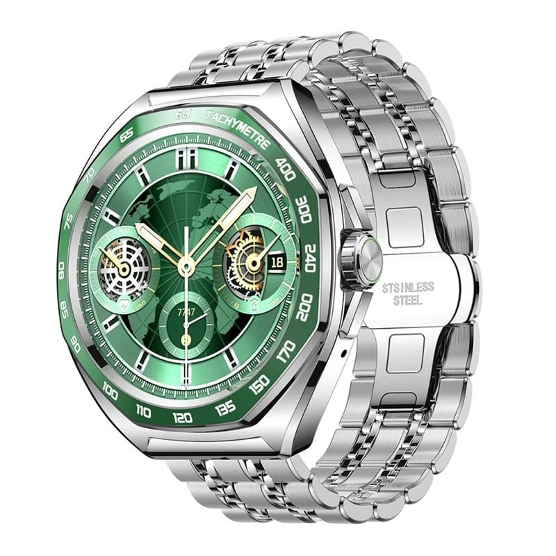 JR-FV2 Pro 5ATM AMOLED Smart Watch with 1.43-Inch 466x466 Display, Bluetooth 5.4 Calling, Ceramic Bezel, 120+ Sports Modes and 450mAh Battery - gallery-01 JR-FV2 Pro AMOLED Smart Watch - gallery 01