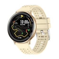 KC100 GPS Bluetooth Calling Smart Watch - variant gold silicone band