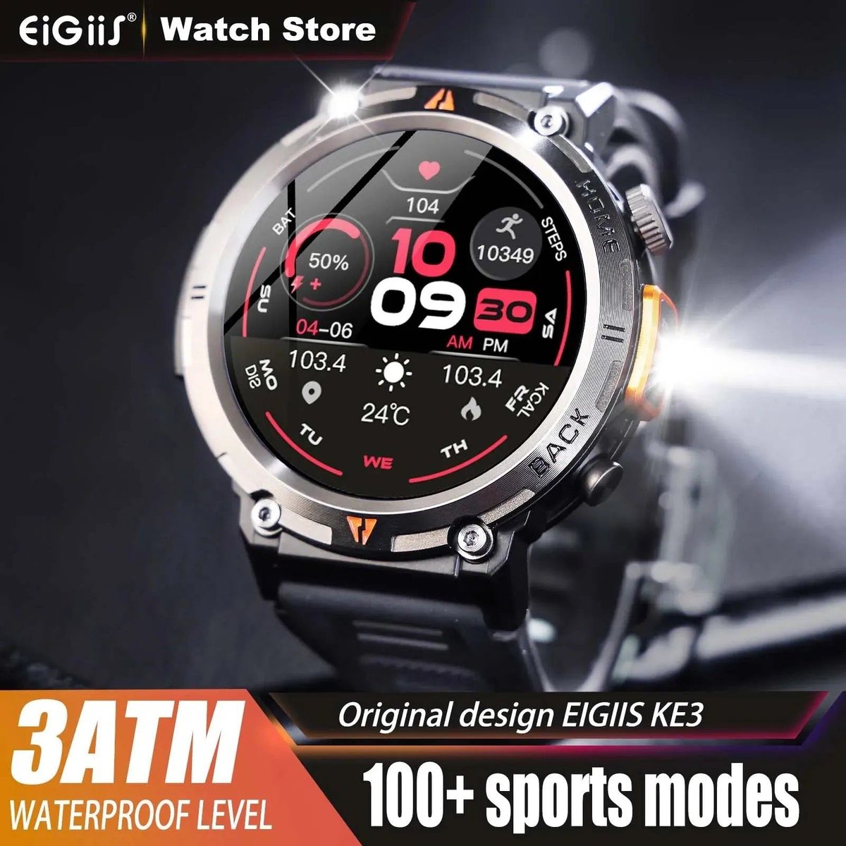 KE3 rugged smart watch product image 01