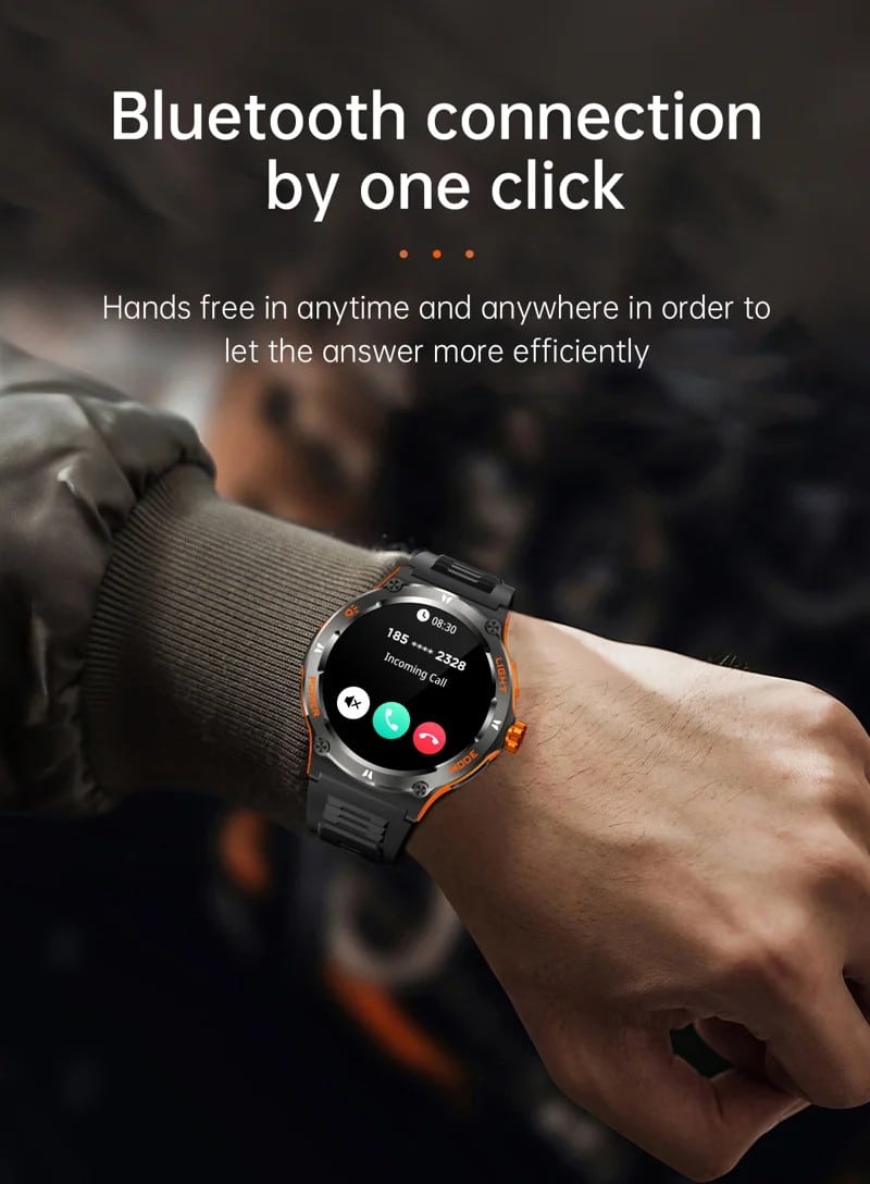 KT70 Outdoor Flashlight Compass Calling Smart Watch - detail 06