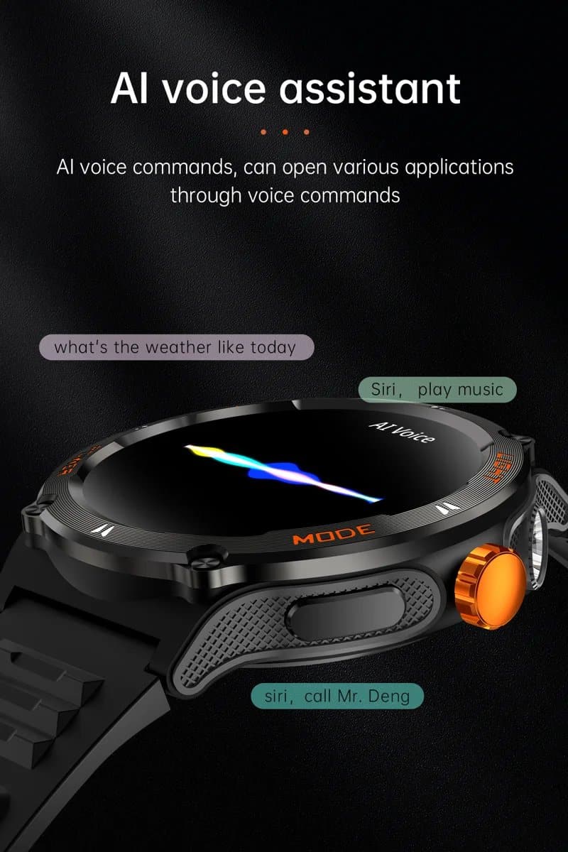 KT70 Outdoor Flashlight Compass Calling Smart Watch - detail 10