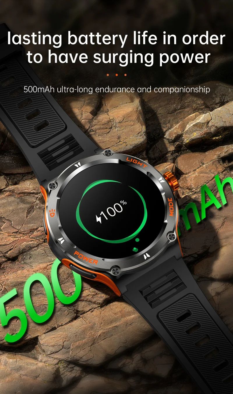 KT70 Outdoor Flashlight Compass Calling Smart Watch - detail 12