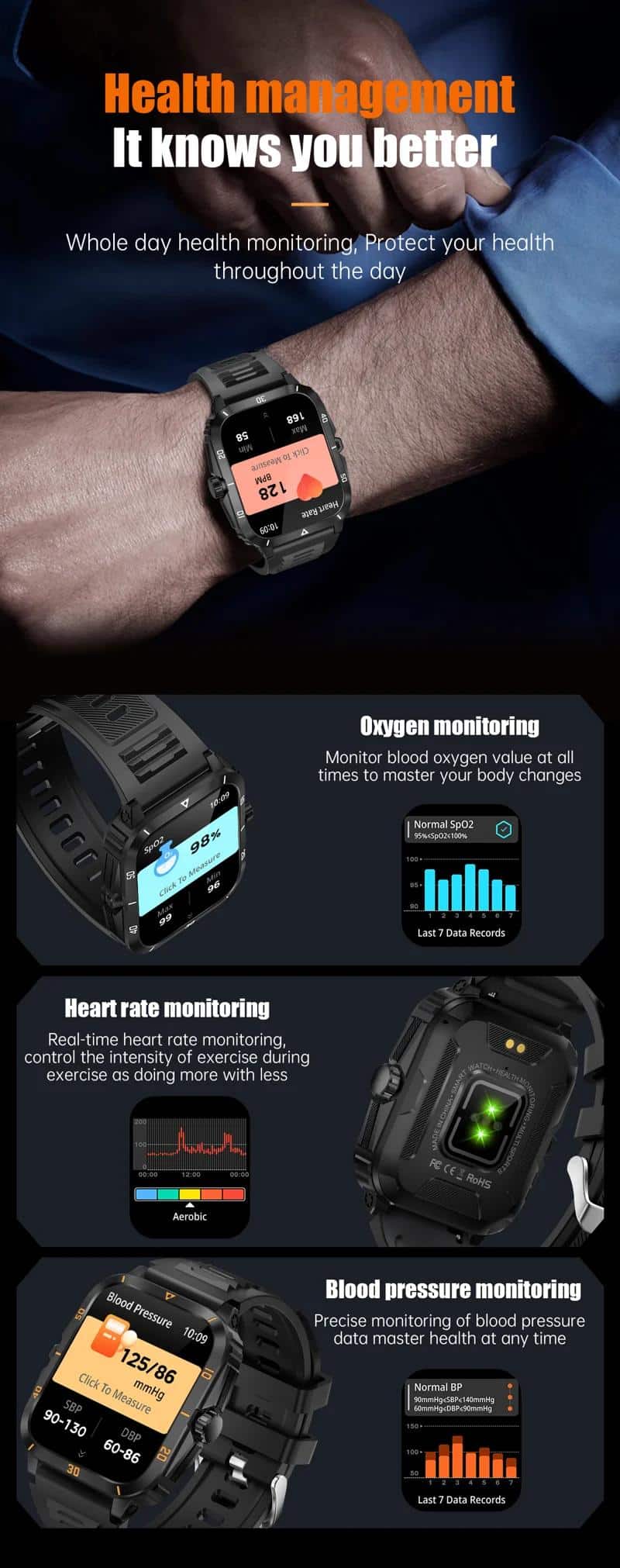 KT71 Bluetooth Calling Outdoor Activity Watch - detail 04