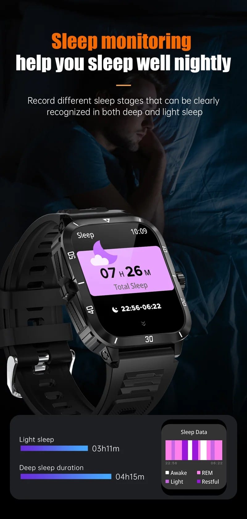 KT71 Bluetooth Calling Outdoor Activity Watch - detail 05