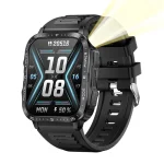 KT79 1.96-Inch HD SOS Smart Watch with Flashlight, Bluetooth Calling and 3ATM Protection