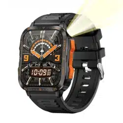 KT79 1.96-Inch HD SOS Smart Watch with Flashlight, Bluetooth Calling and 3ATM Protection - Image 3