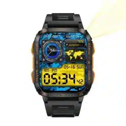 KT79 1.96-Inch HD SOS Smart Watch with Flashlight, Bluetooth Calling and 3ATM Protection - Image 5