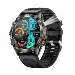 KT80 1.46-Inch Rugged Smart Watch with SOS, Flashlight, UV Light, 515mAh Battery and 3ATM Protection