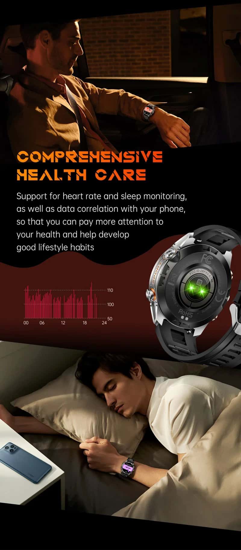 KT80 Outdoor Smart Watch - detail 10