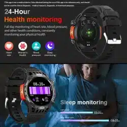 LIGE Outdoor 1.46-Inch Smart Watch with Flashlight, Compass, SOS, 10M Water Resistance and 450mAh Battery - Image 7