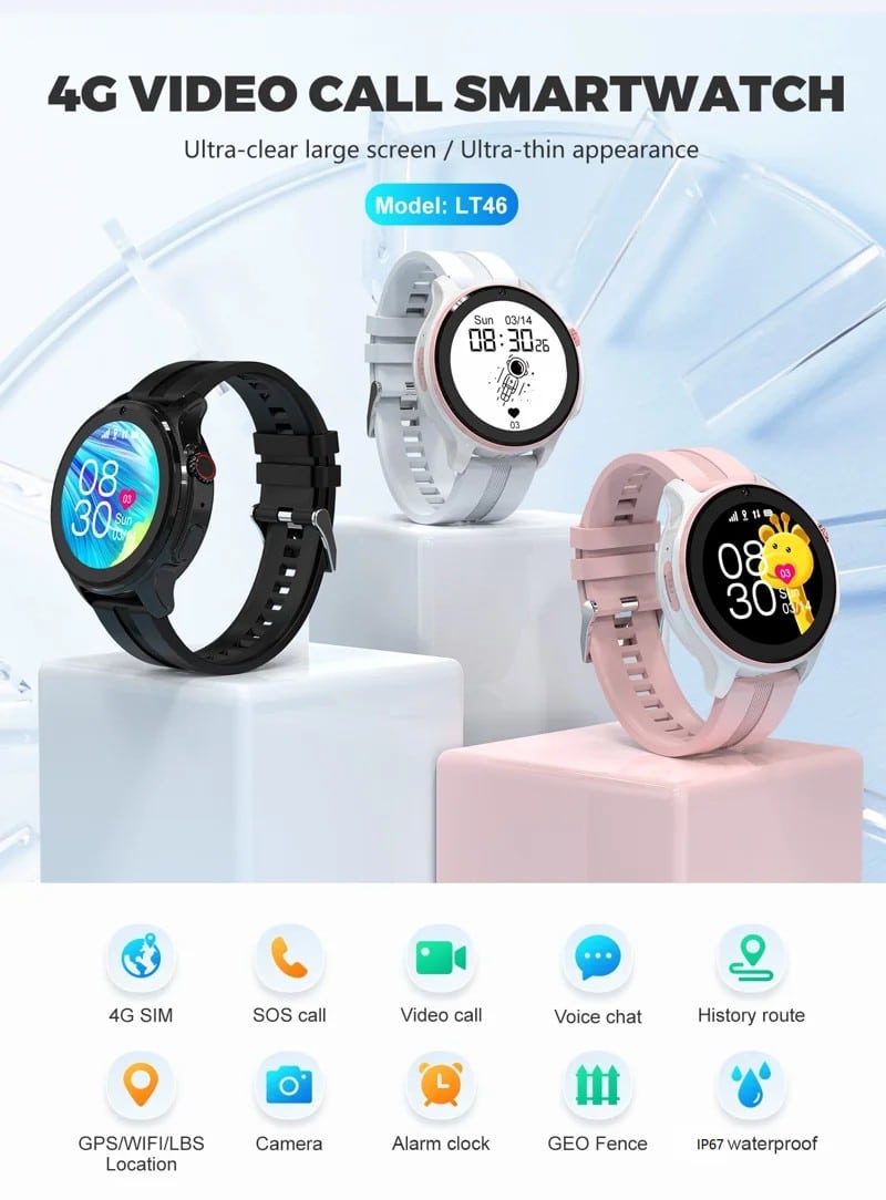 LT46 Kids 4G GPS Smart Watch - detail 01