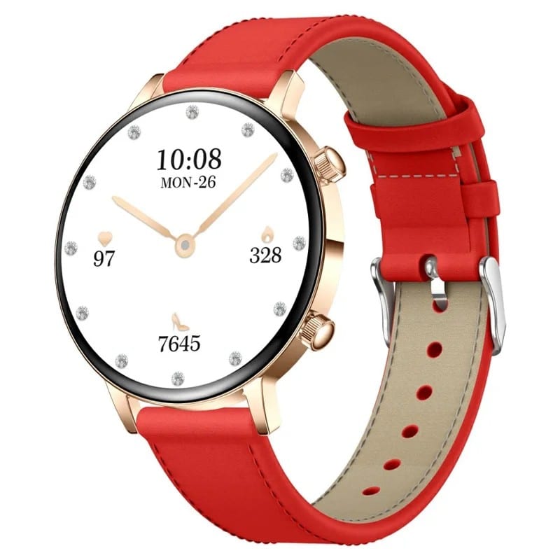 MK96 Elegant AMOLED Calling Smart Watch with 1.32-Inch 466 × 466 Display, Ultra-Slim Metal Case, 100+ Sport Modes, Wellness Tracking, Leather Strap and IP68 Care - gallery-01 MK96 AMOLED Calling Smart Watch - gallery 01