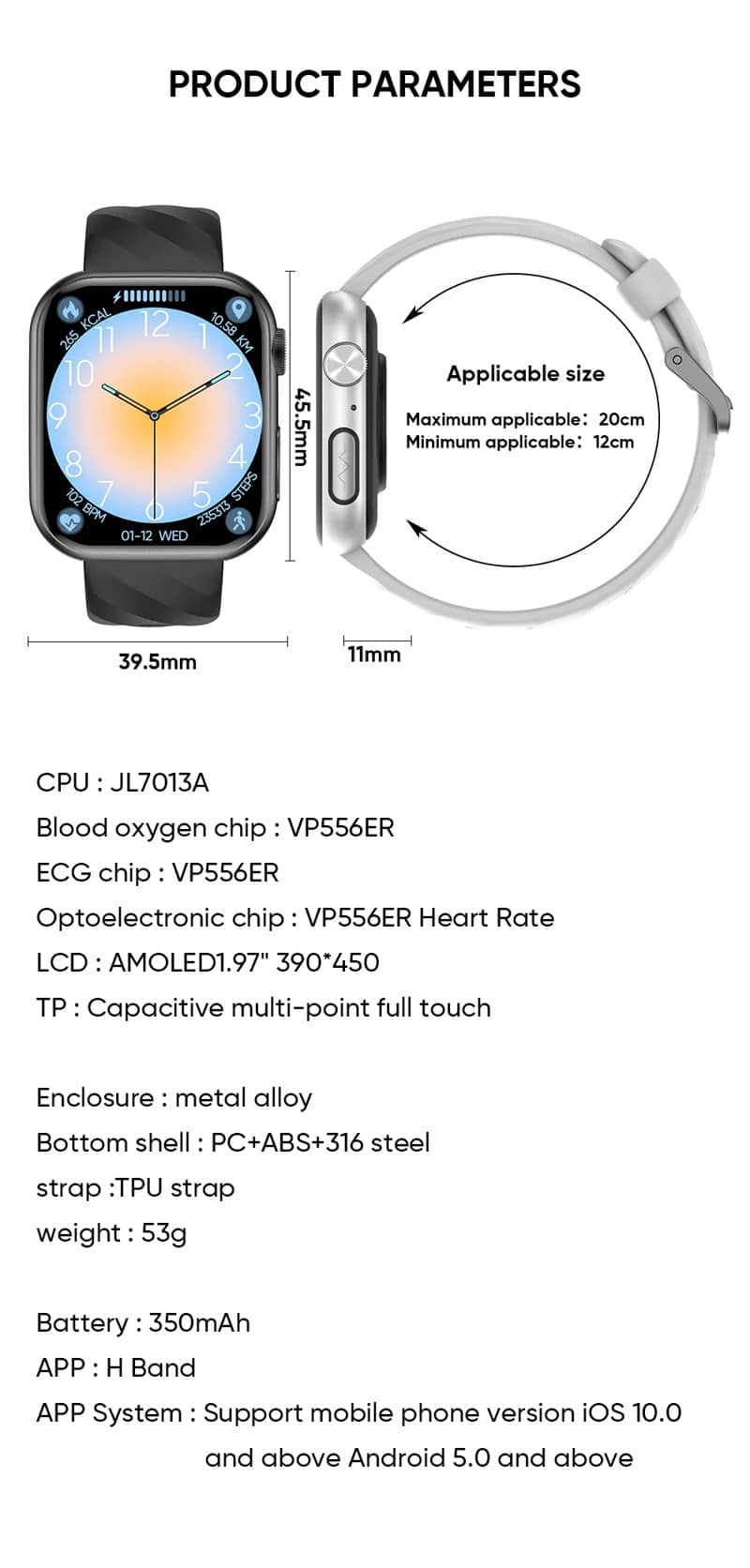 MT500 AMOLED Smart Watch - detail 15