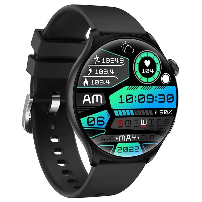 MX16 1.43-Inch Round IPS Smart Watch with Bluetooth 5.2 Calling, AI Voice Assistant, 100+ Sports Modes, Heart Rate and Sleep Tracking, 300mAh Battery and IP68 Care - gallery-01 MX16 Round Bluetooth Calling Smart Watch - gallery 01
