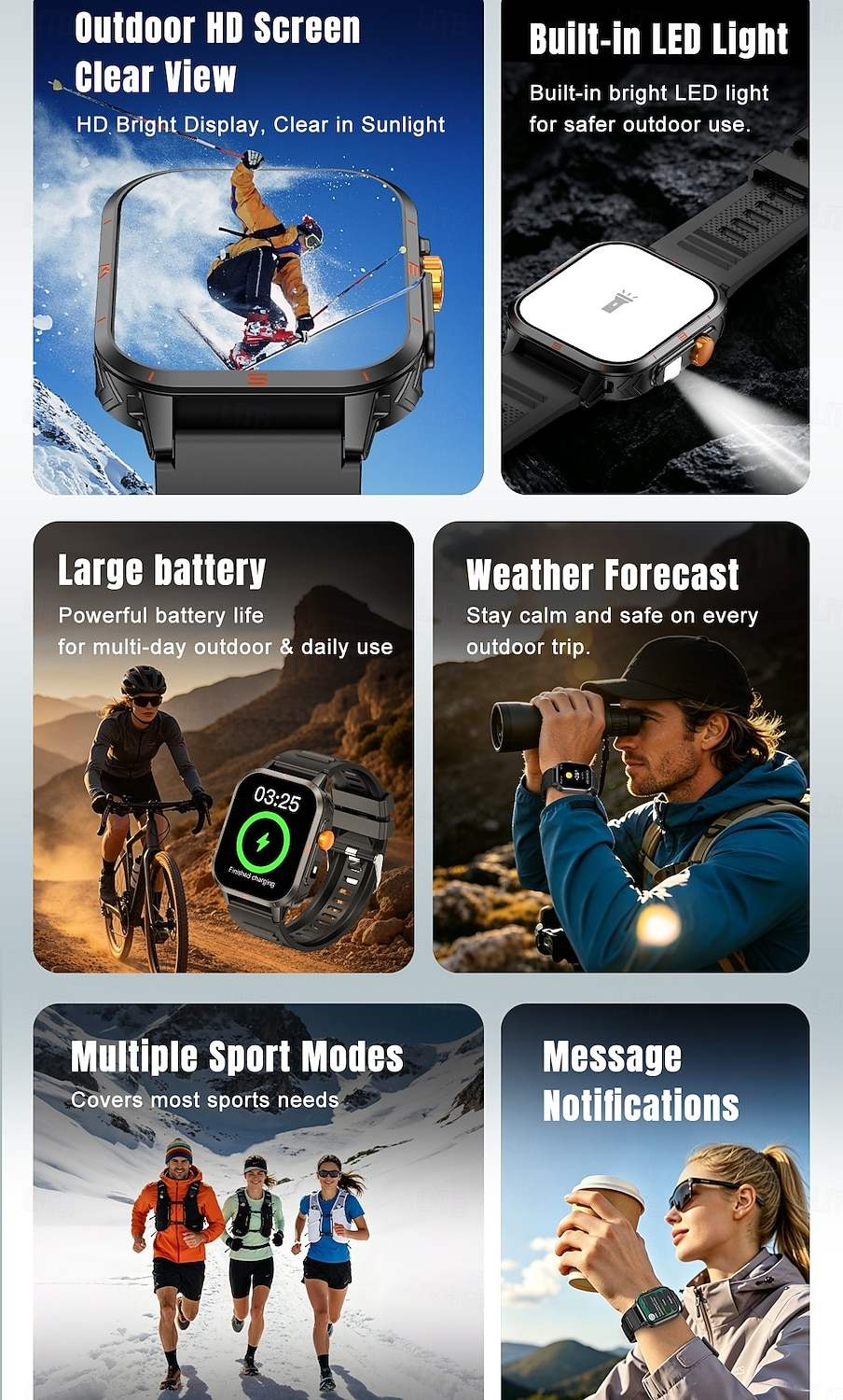 Outdoor LED Smart Watch - detail 03