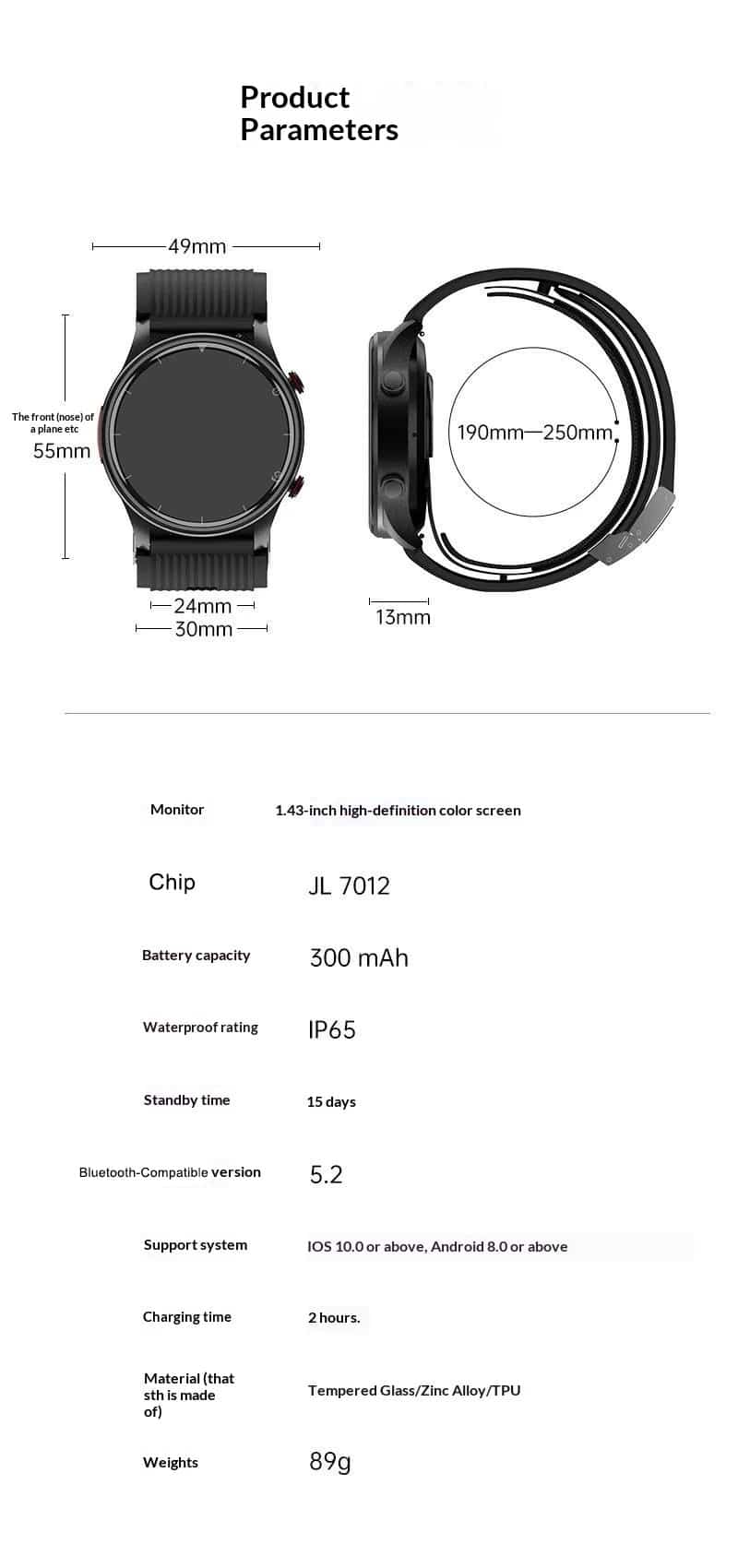 P700 Air-Cuff Wellness Smart Watch - detail 28